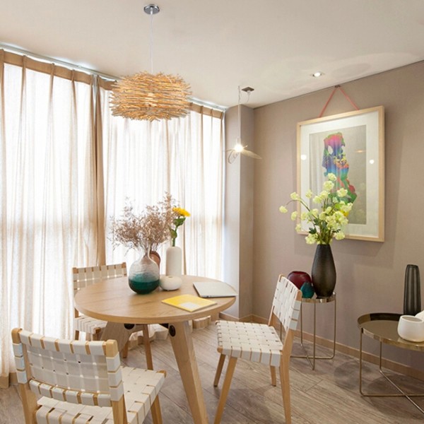 Simple Bird's Nest Creative Rattan Pendel Light