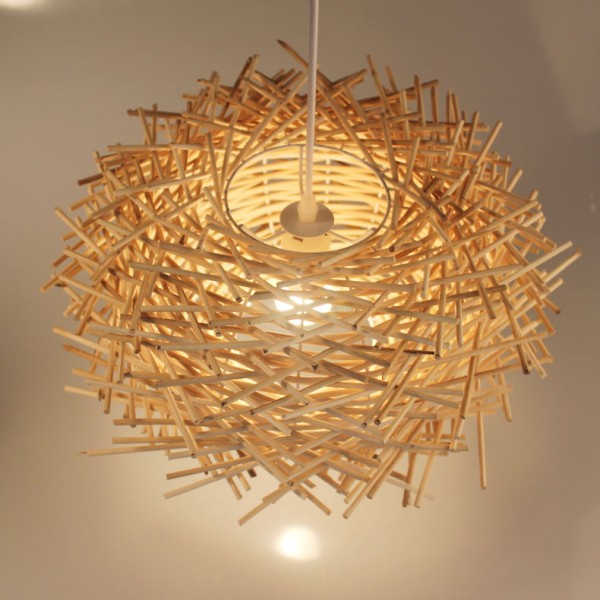 Simple Bird's Nest Creative Rattan Pendel Light