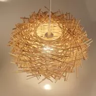 Simple Bird's Nest Creative Rattan Pendant Light