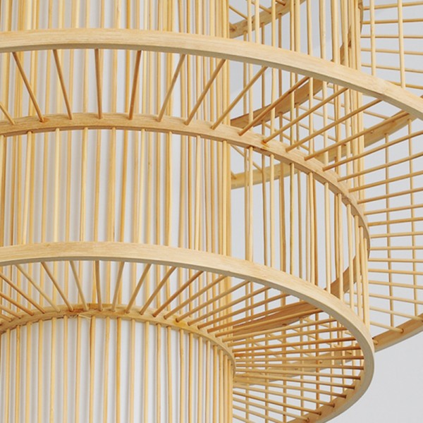 Kinesisk bambu vävning kreativ ljuskrona