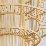 Kinesisk bambus veving kreativ lysekrone