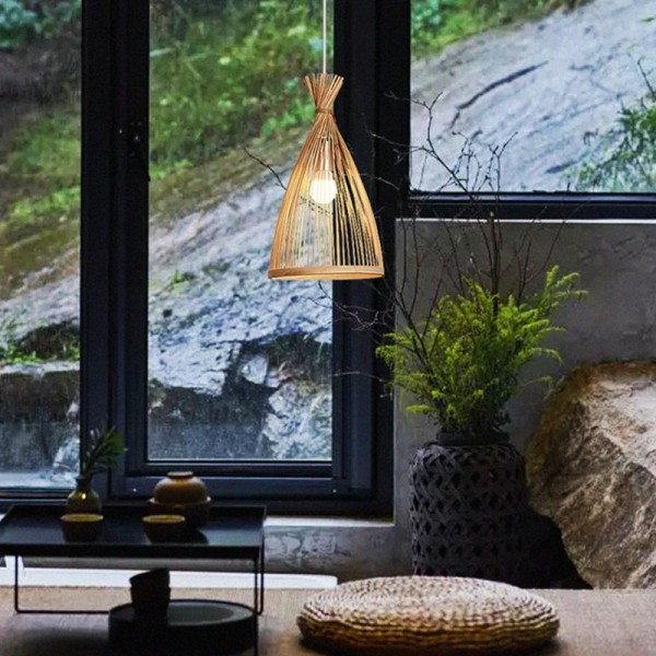 Bambus Retro Bräutigam Pendelleuchte