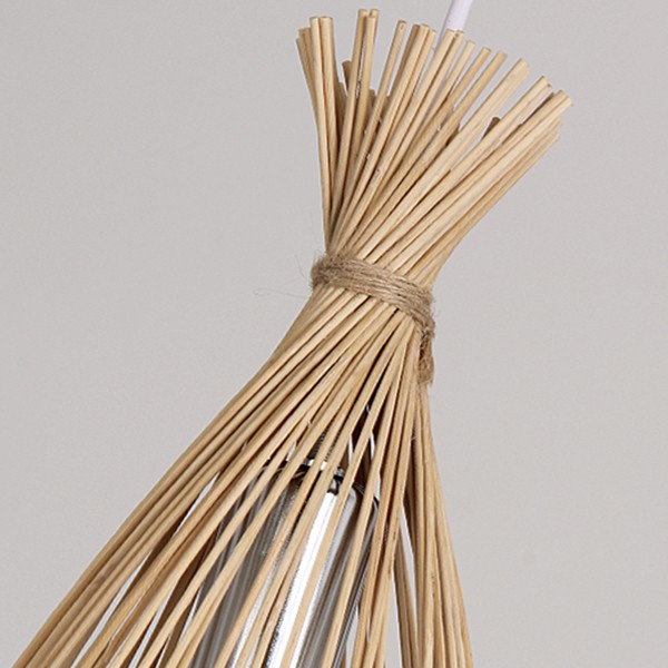 Bambus Retro Bräutigam Pendelleuchte