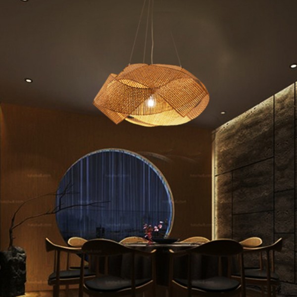 Sydøstasiatisk stil rattan lysekrone