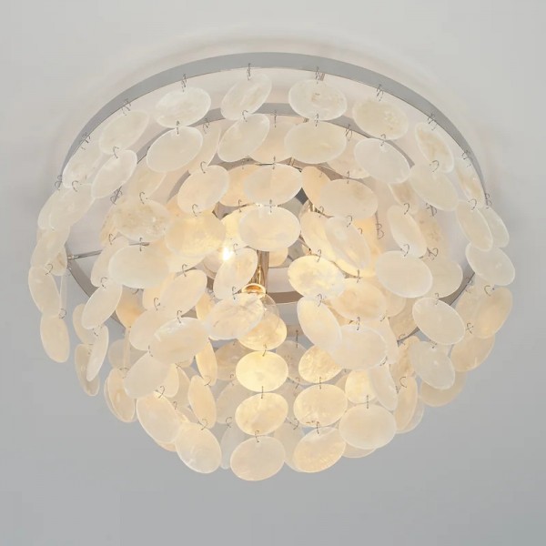 Tiered Flush Mount Chandelier Simig Lighting Chandeliers Tiered Flush Mount Chandelier Simig, Capiz Flush Mount Light Fixture