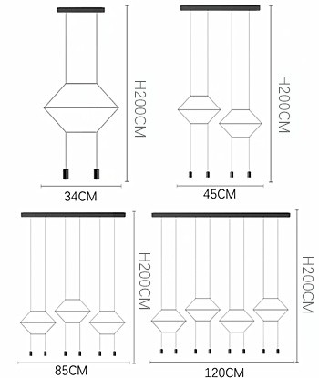 Wisząca lampa LED Wireflow Lineal