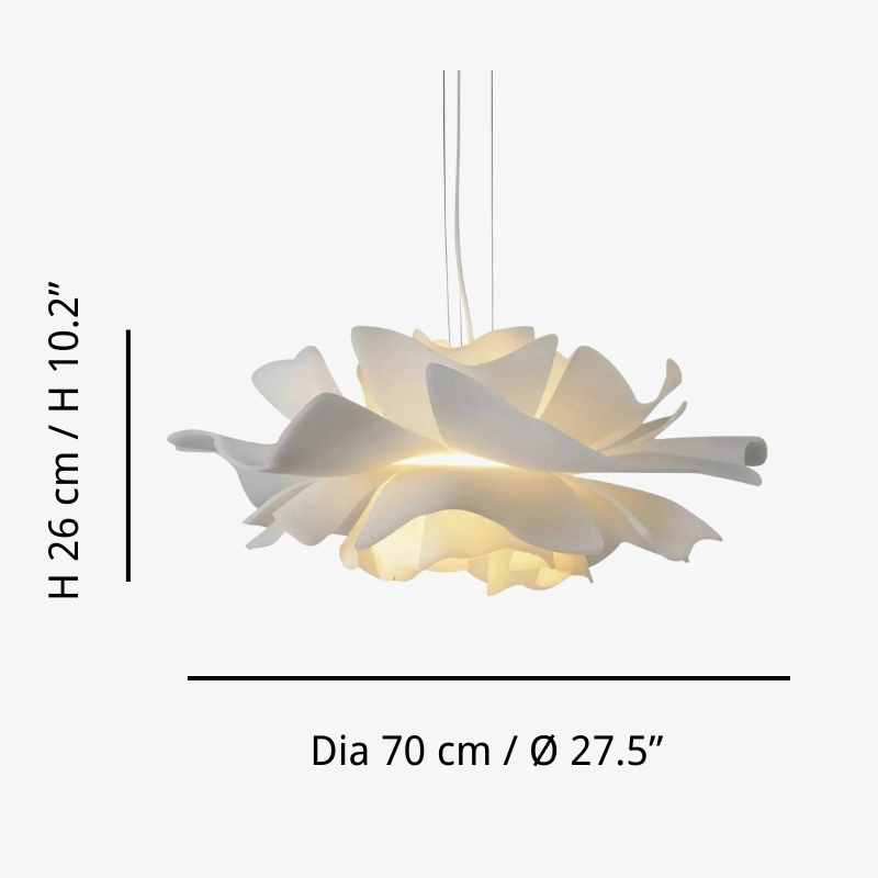 Creative Flower Pendant Light S106 Dia 70 cm size diagram