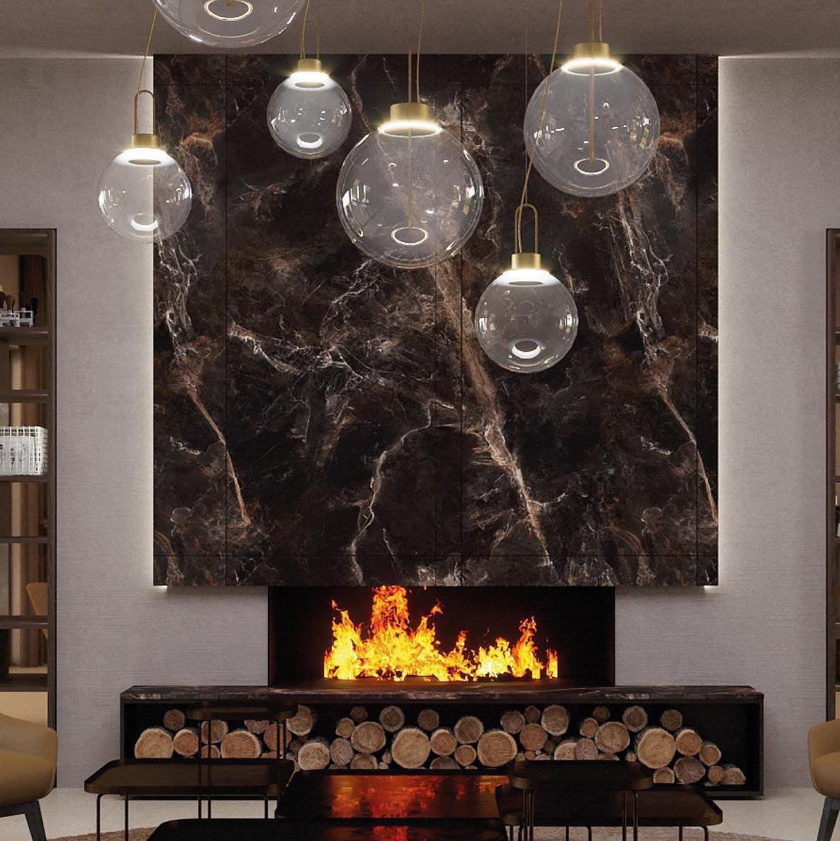 Clear Glass Orb Style Pendant Lamp M40