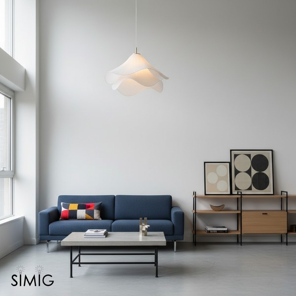Ethereal Elegant Floral Pendant Light - Adjustable Modern Ceiling Fixture for Living Rooms T087