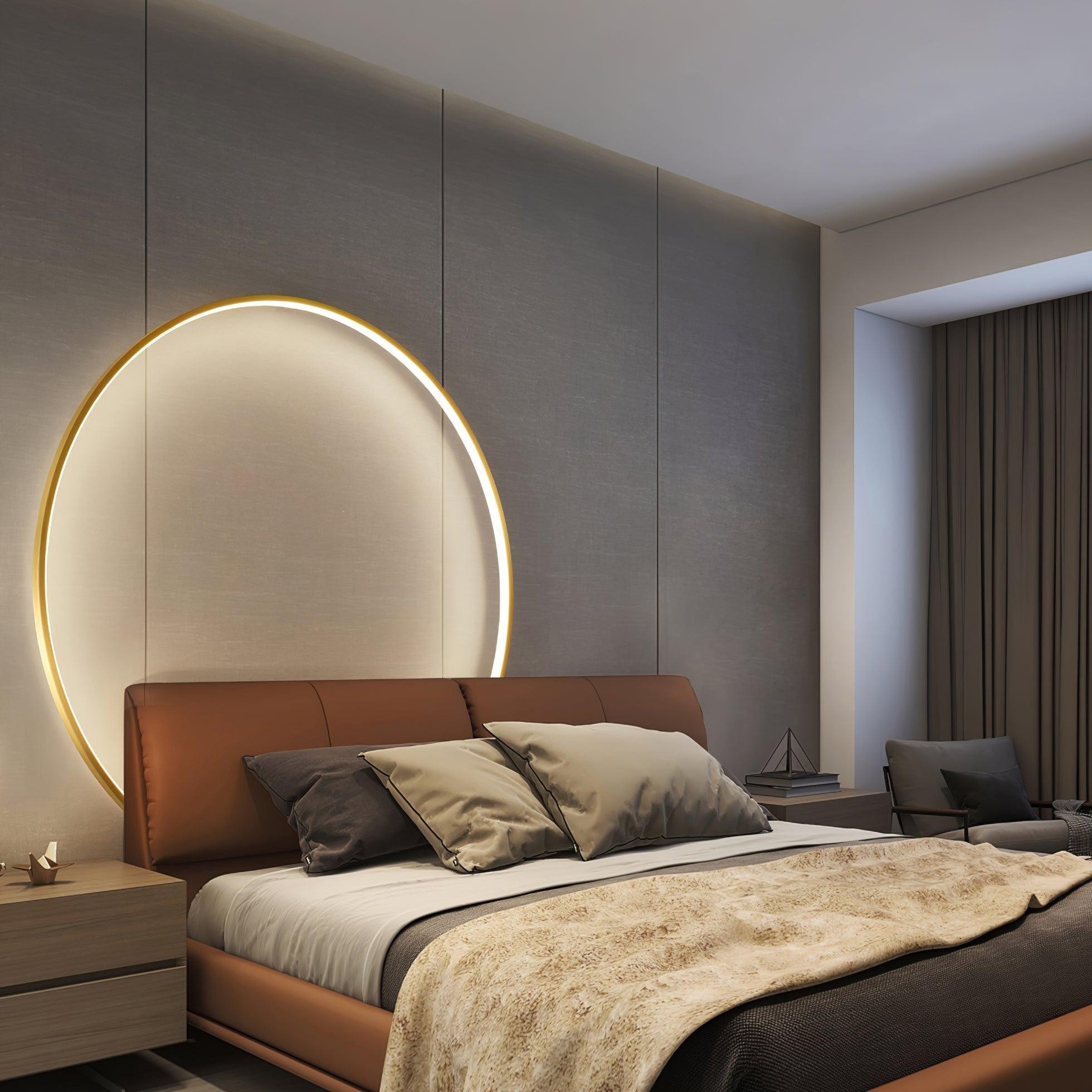 Minimalist Creative Simple Brass Round LED Wall Light M429