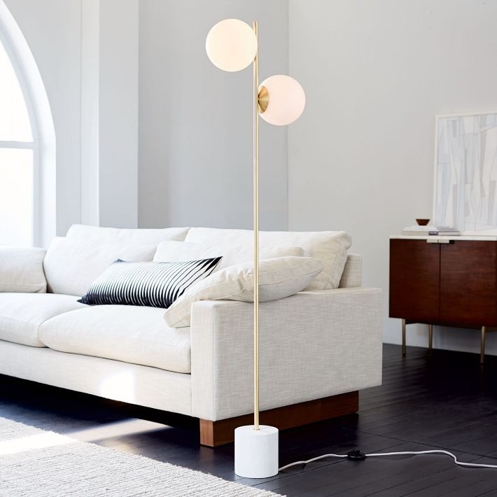 Brina Glass Multi-Light Floor Lamp - Modern Standing Light with Elegance T255