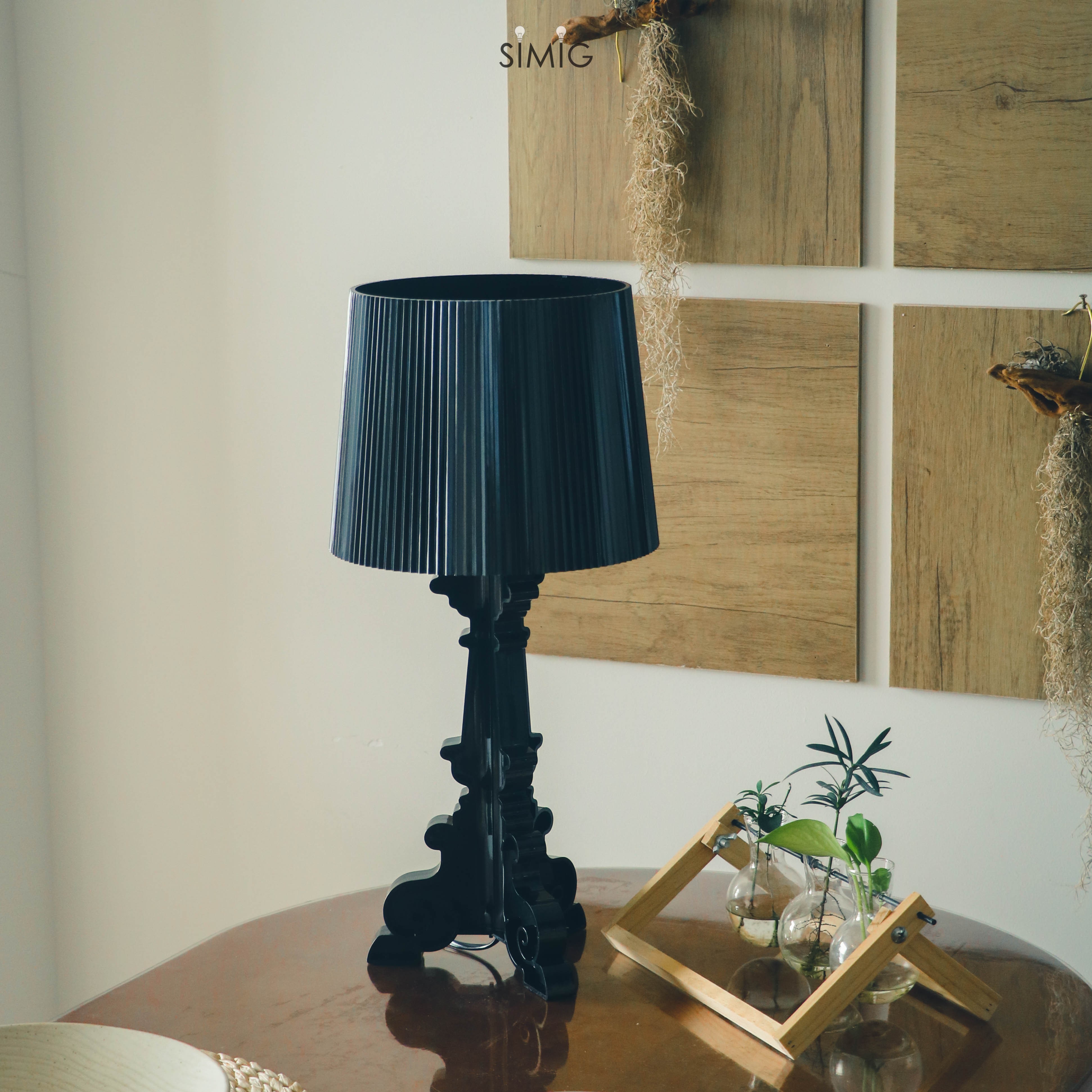 Baroque Style Acrylic Bourgie Table Lamp For Bedroom