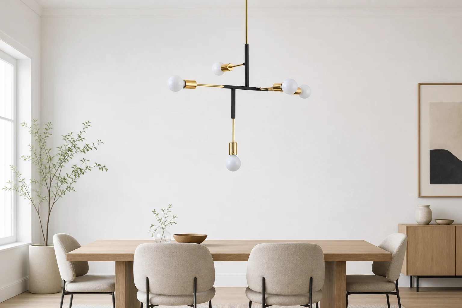 Lámpara colgante ILLUMA con un estilo que evoca un ambiente cálido en el interior.