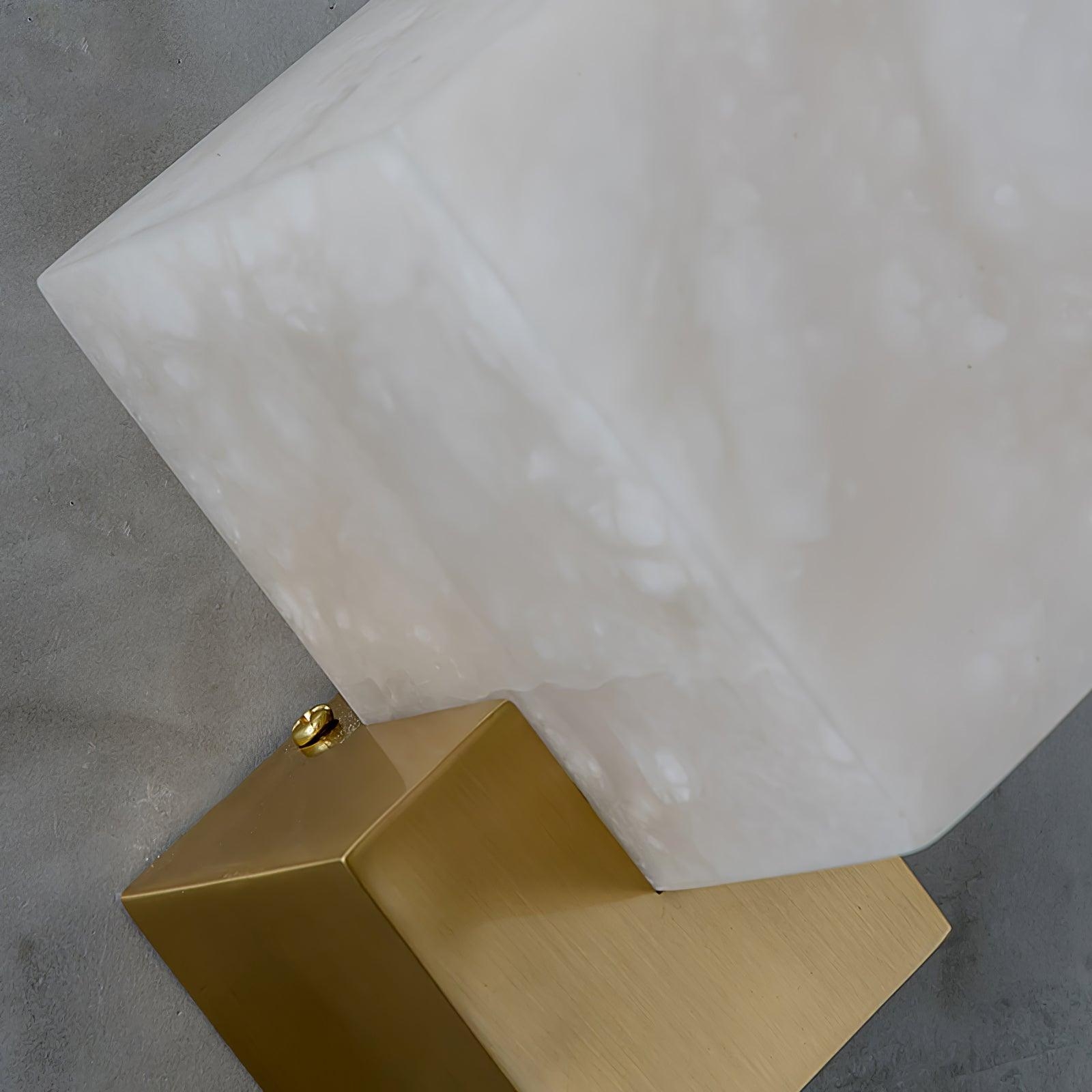 Block Alabaster Wall Sconce D387