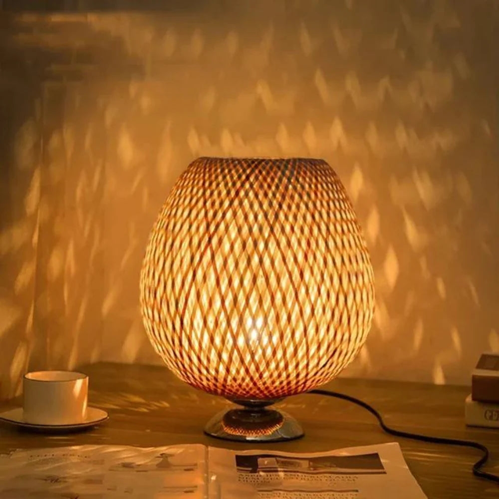 Handcrafted Sustainable Bamboo Table Lamp D847