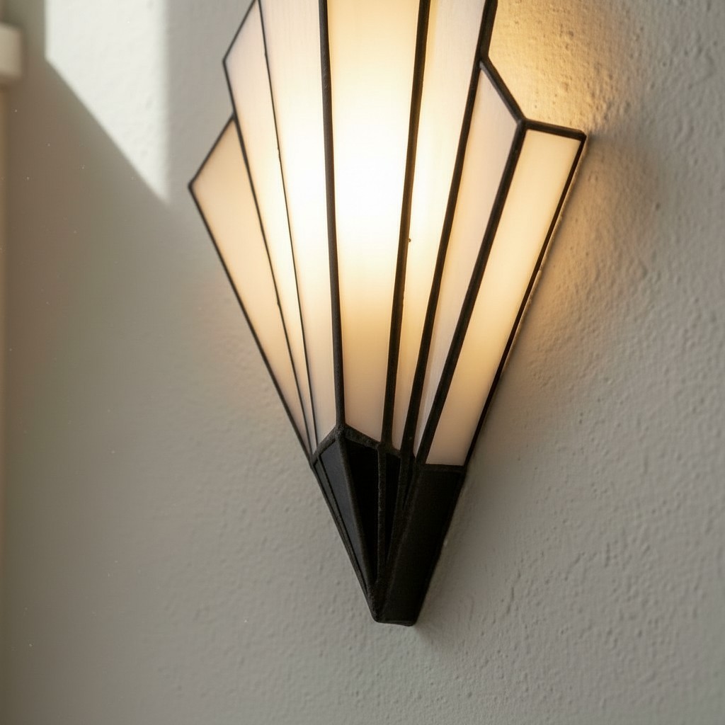 Kelsar Wall Light Featuring Hand-Cut Glass and Elegant Art Deco Design for Indoor Accent Lighting T645