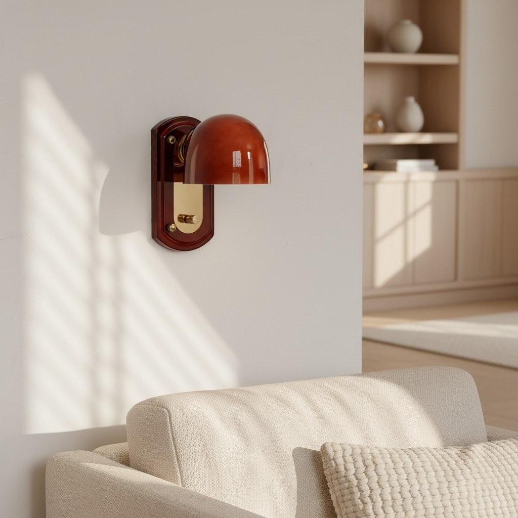 Livessa Modern Wall Lamp - Sculptural Glass Shade Wall Light for Bedroom or Living Room T540