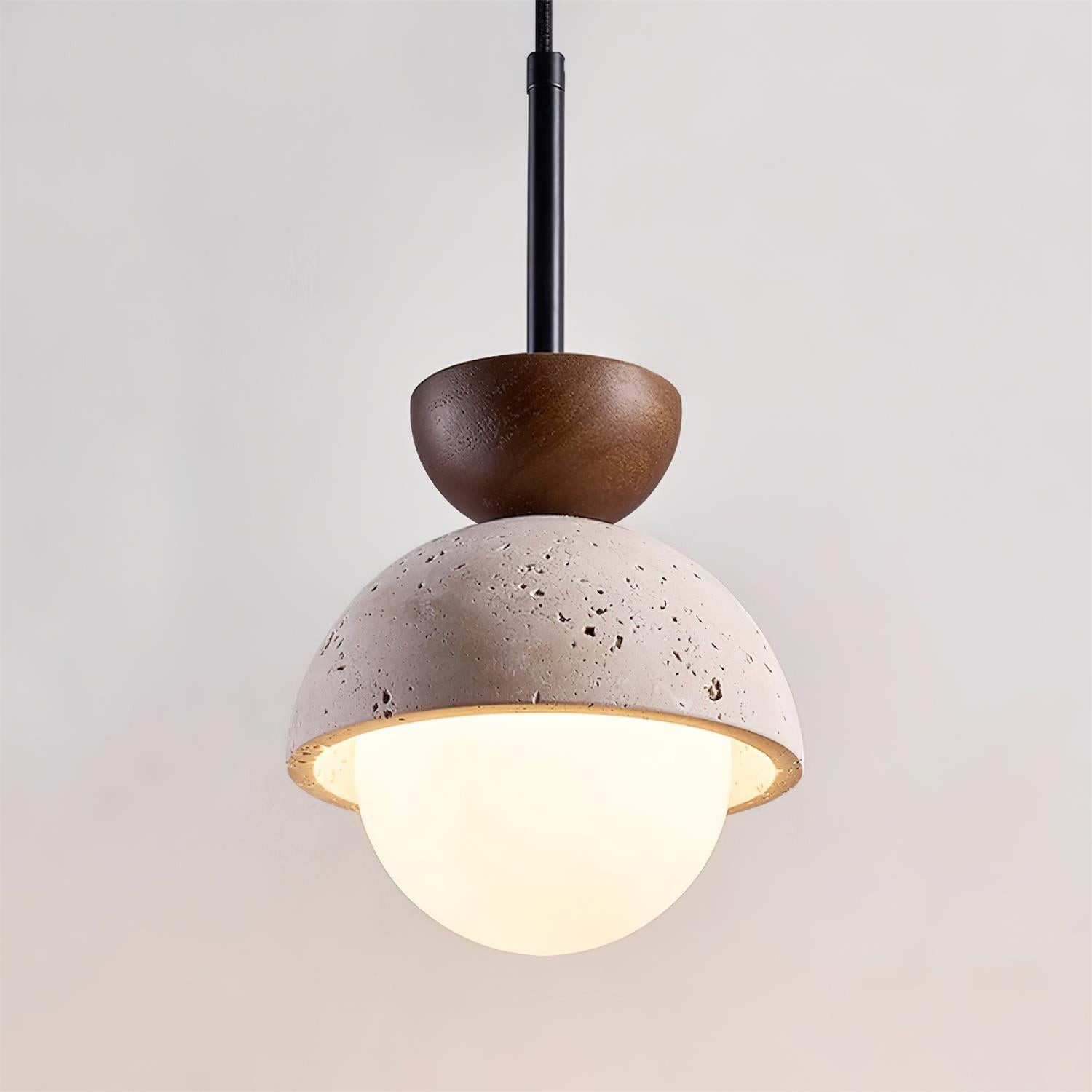 Natural Stone Spherical Pendant Light M261