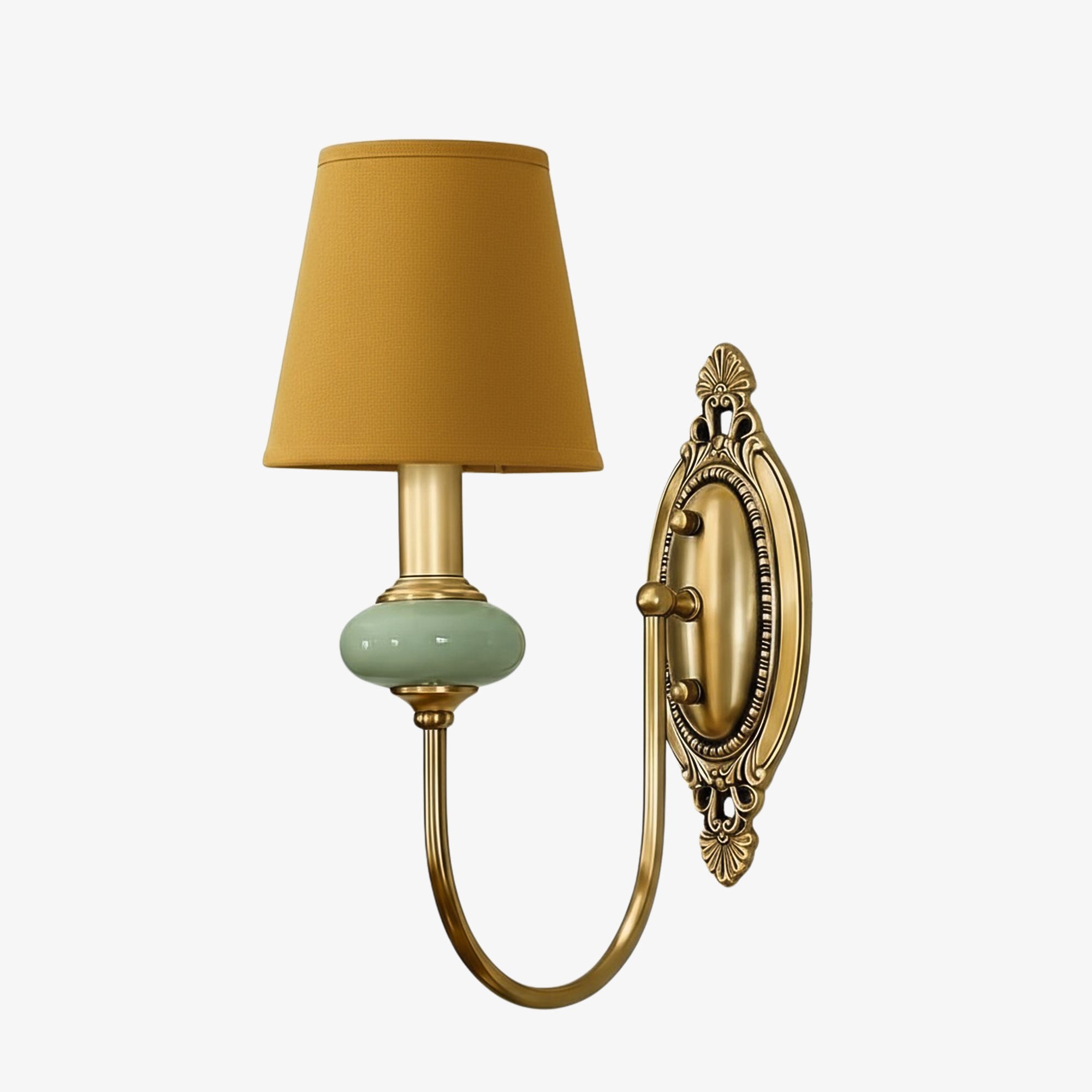 Elaris Elegant Fabric Copper Wall Sconce – Luxury European Style T447
