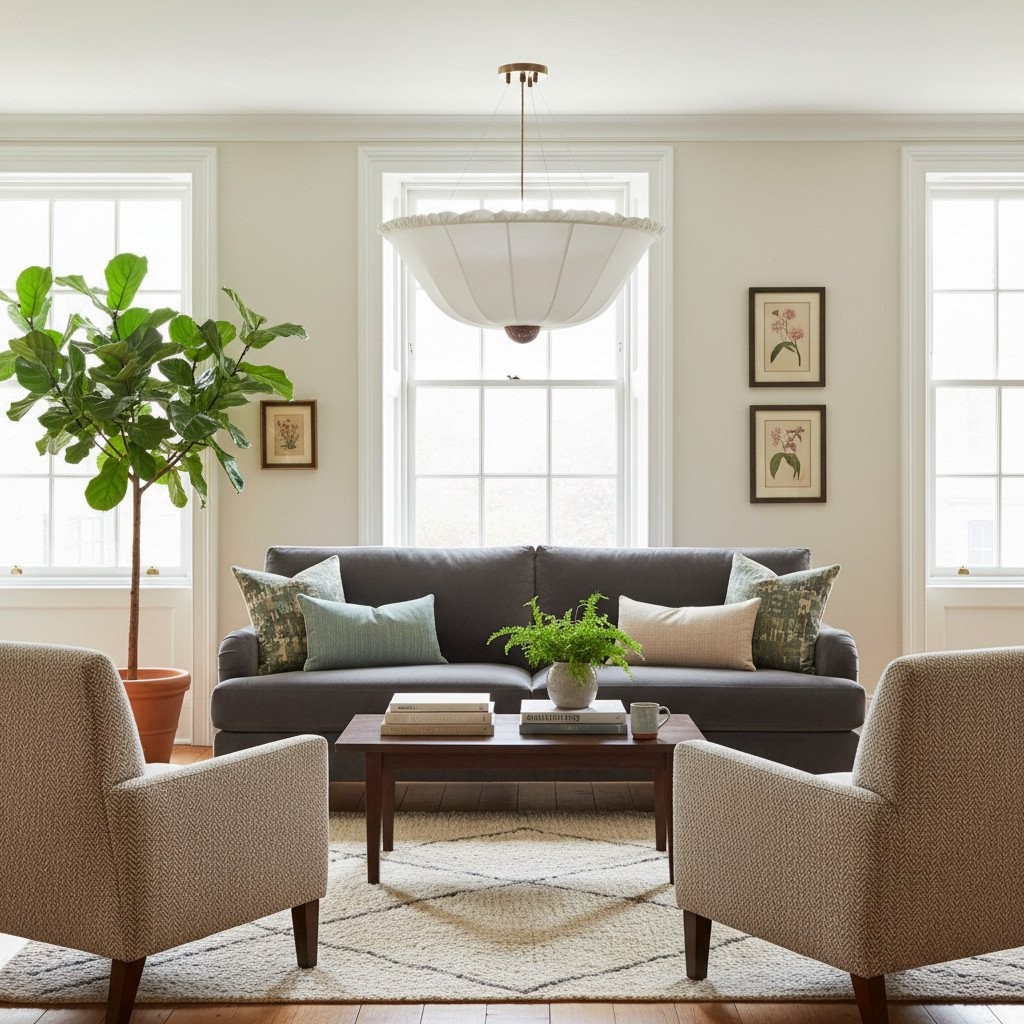 Wickara Ceiling Light Wicker Parasol Shade - Mixed-Material Ceiling Fixture for Living Room or Hallway T473