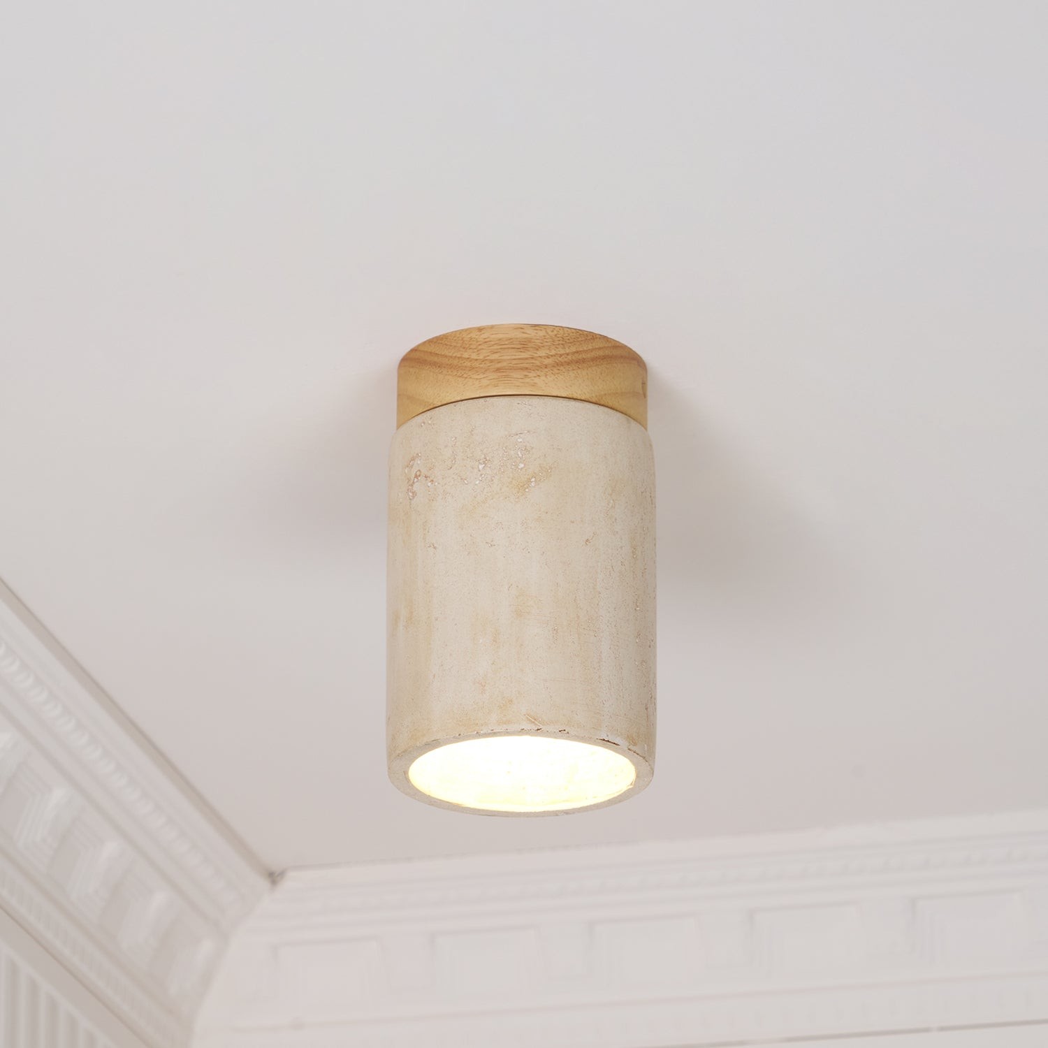 Marble Travertine Column Ceiling Lamp M510