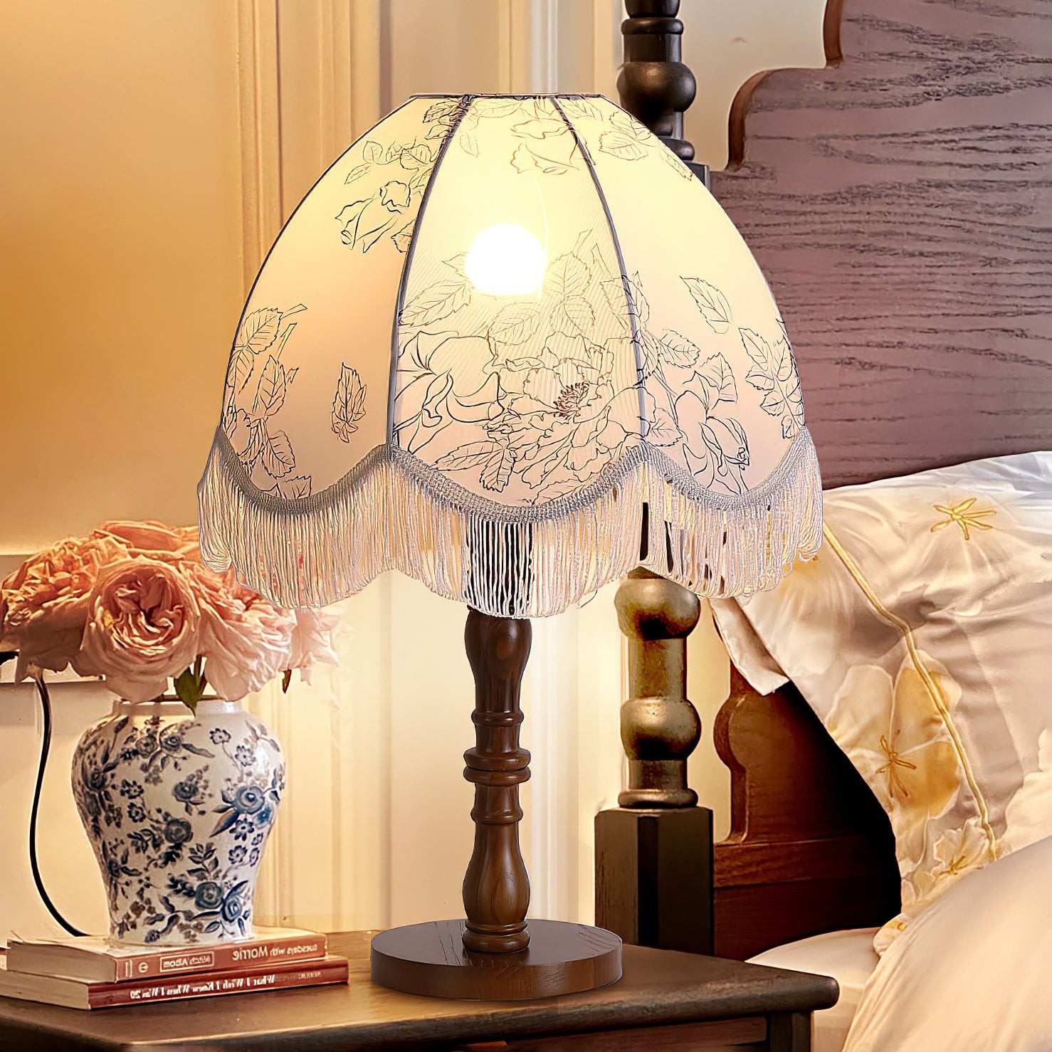 Luxury Printed Tassel Table Lamp M529