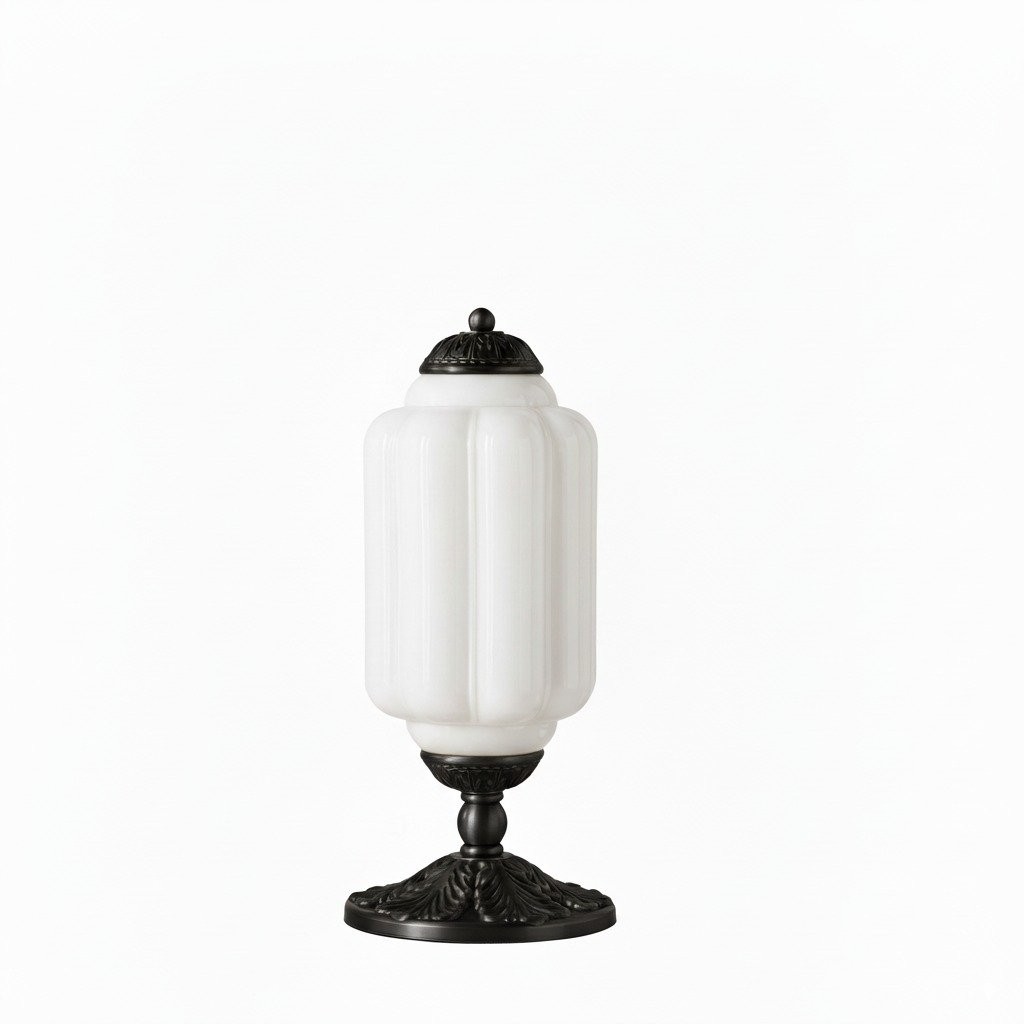 Retro Eloise Milk Glass Table Lamp for Bedroom Decor T288