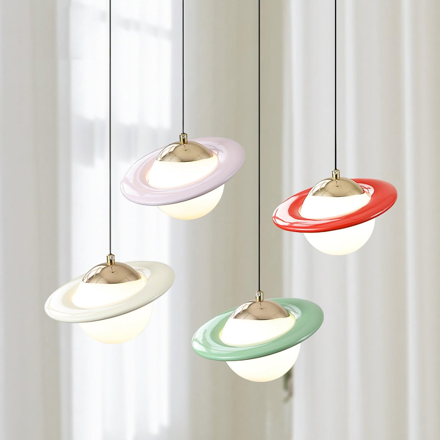 Romantic Saturn Planet Pendant Lamp for Bedroom M519
