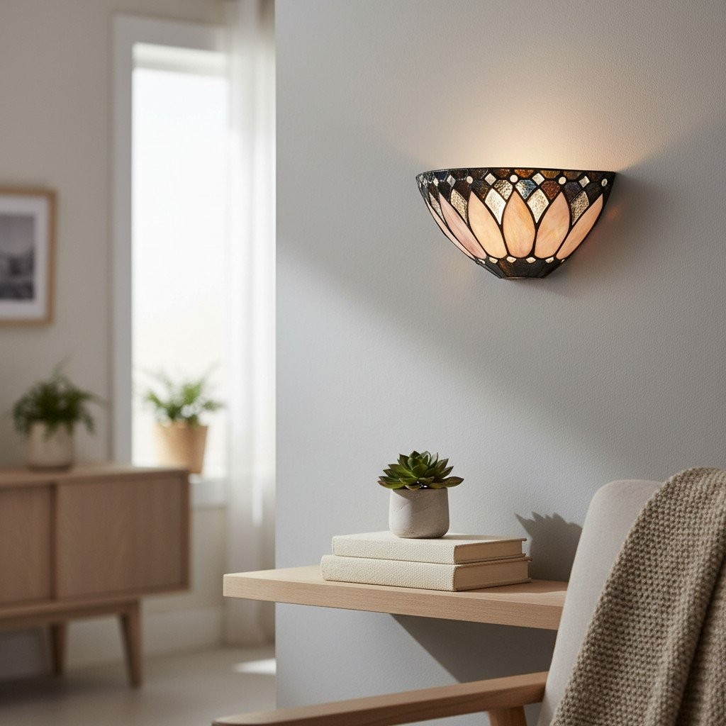 TF Brooklyn Elegant Wall Light - Art Deco Glass Wall Sconce for Living Room or Hallway T639