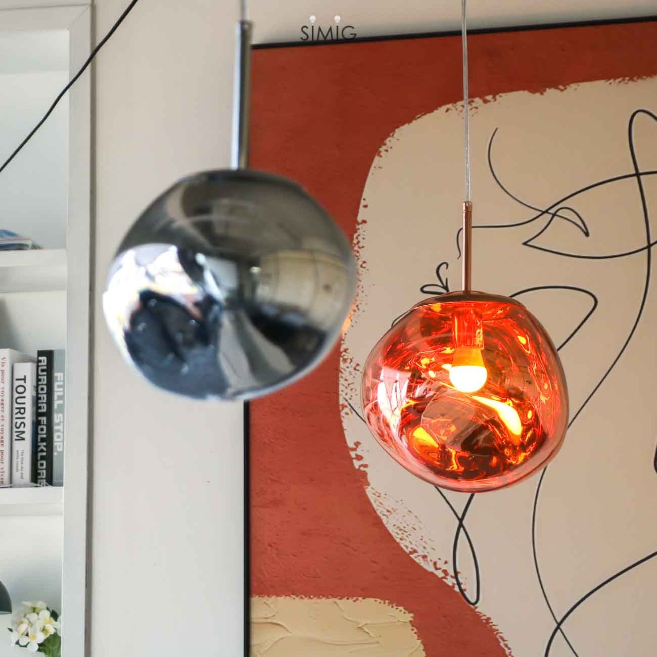 Dynamic Surface Pendant Light For Living Room S09