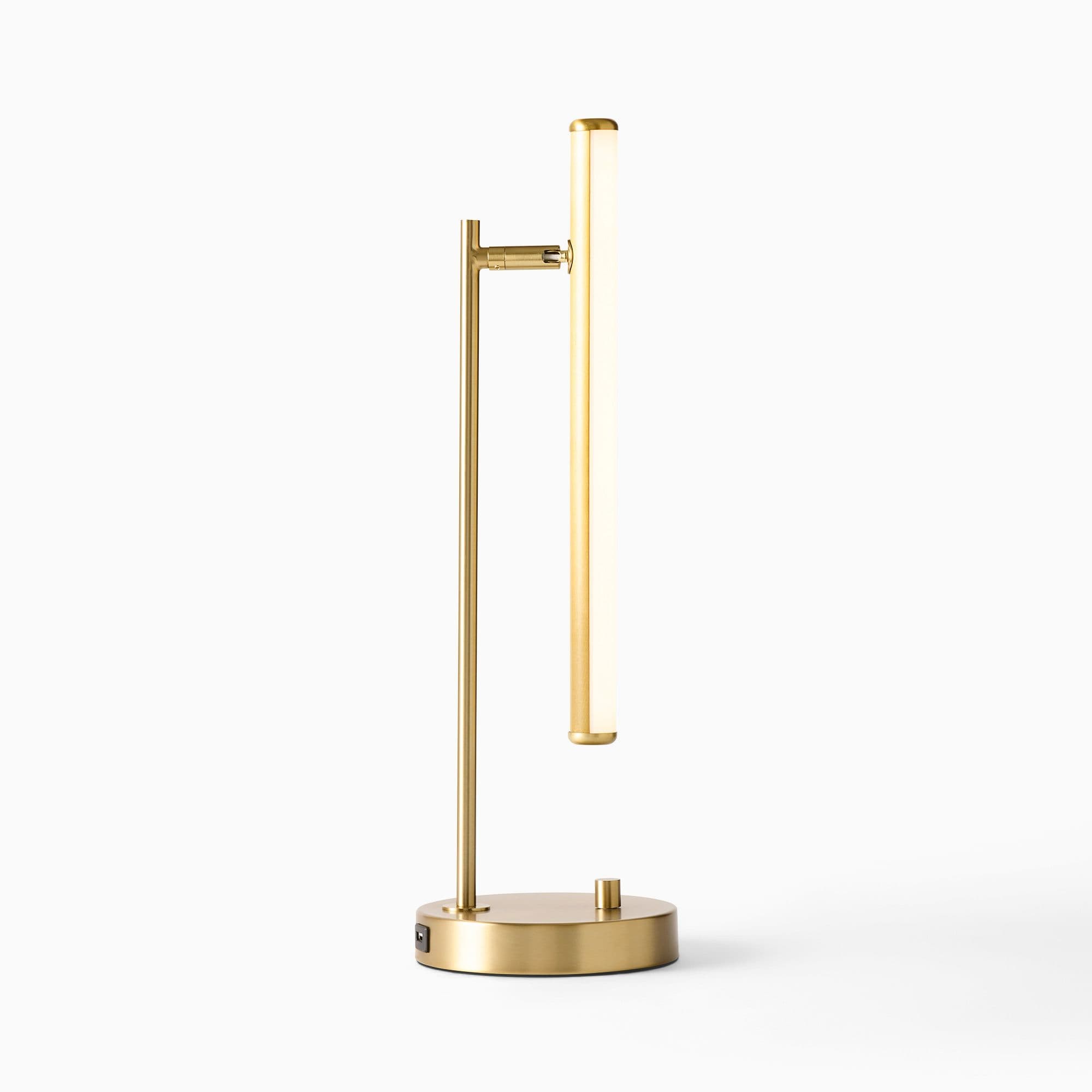 Voro Modern LED USB Table Lamp - Sleek Metal Desk & Bedside Lighting T170