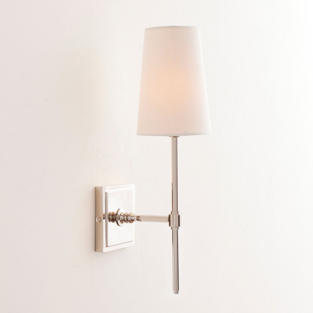 Derlina White Linen Shades Wall Lamp – Retro Metal Multi-Head Lighting Fixture T273