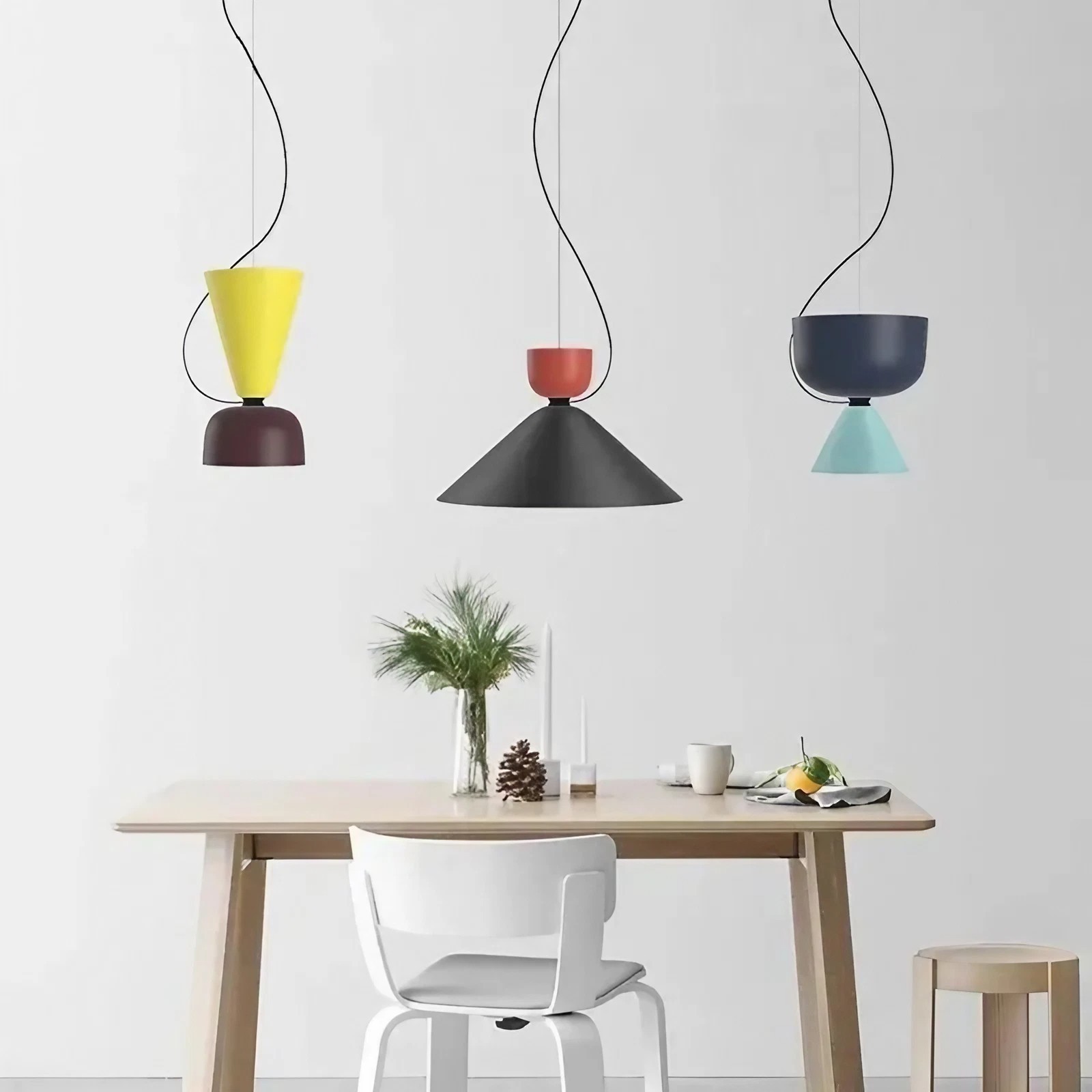 Sleek Alphabeta Pendant lamp in Vibrant Colors for Living Room S45