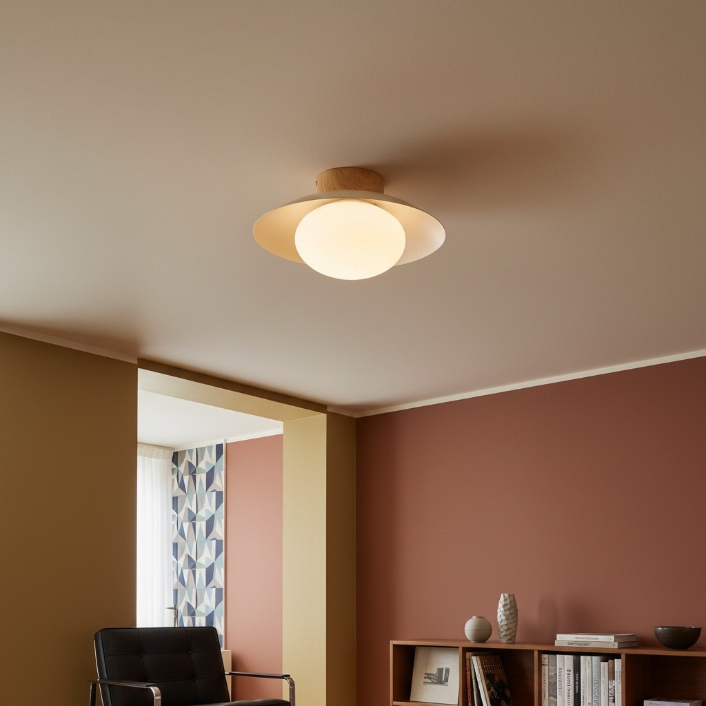Oribela Ceiling Light Sculptural Globe Aesthetic with Soft Ambient Glow for Kitchen and Lounge T508