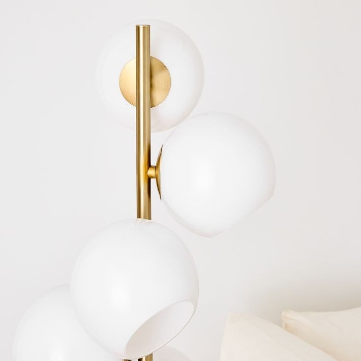 Brina Glass Multi-Light Floor Lamp - Modern Standing Light with Elegance T255