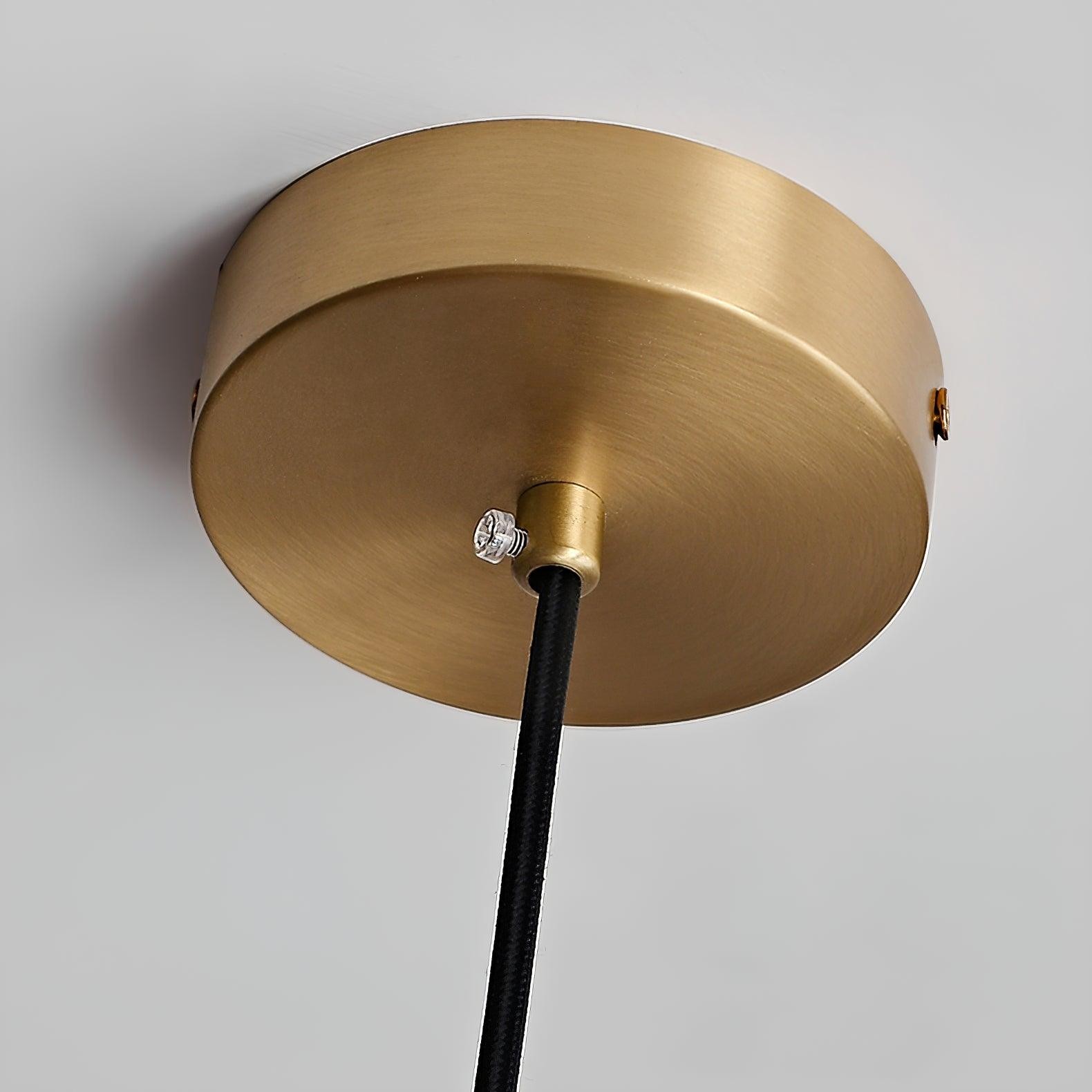 Classical Brass Alabaster Glass Pendant Lamp M424