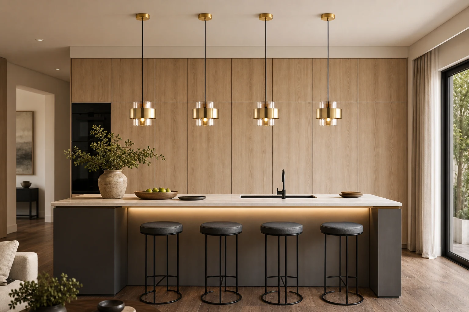 Lampa wisząca ze szkła nordyckiego stosowana w ciepłych wnętrzach lifestylowych