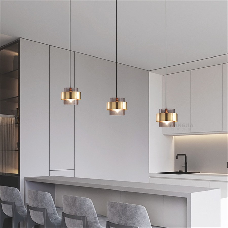 Nordic 2 Layer Glass Bedside Pendant Light S103