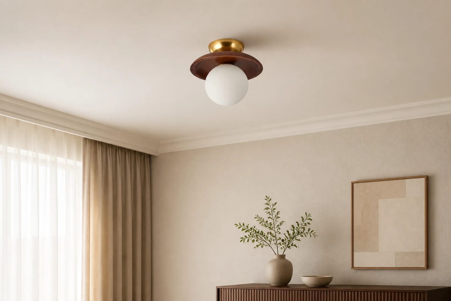 Lampa sufitowa Radiora D164 w scenie wnętrza zawierającej produkt w kontekście