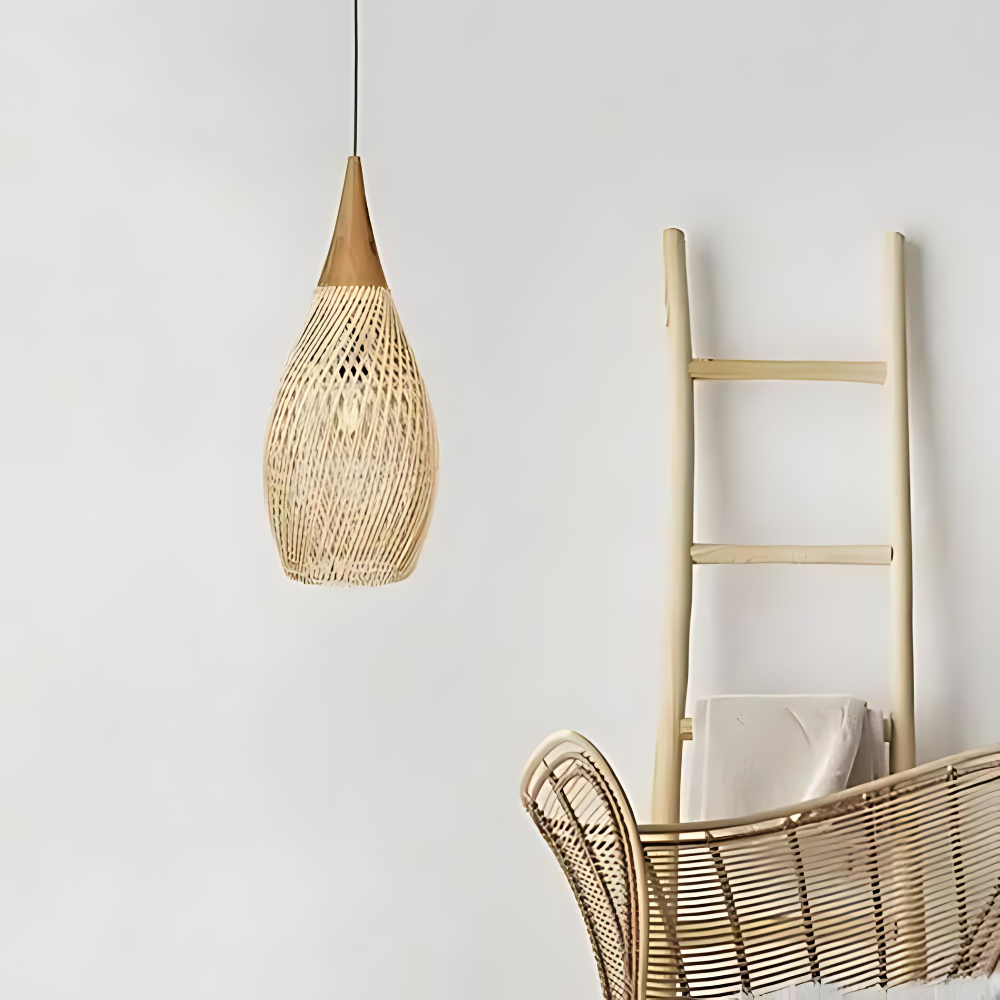 Handmade Rattan Tapestry Pendant Light D839