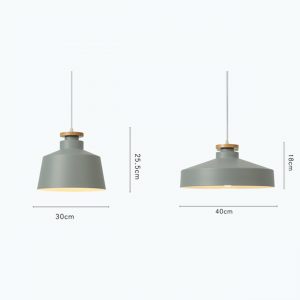 Schema dimensionale della lampada a sospensione angolare scandinava