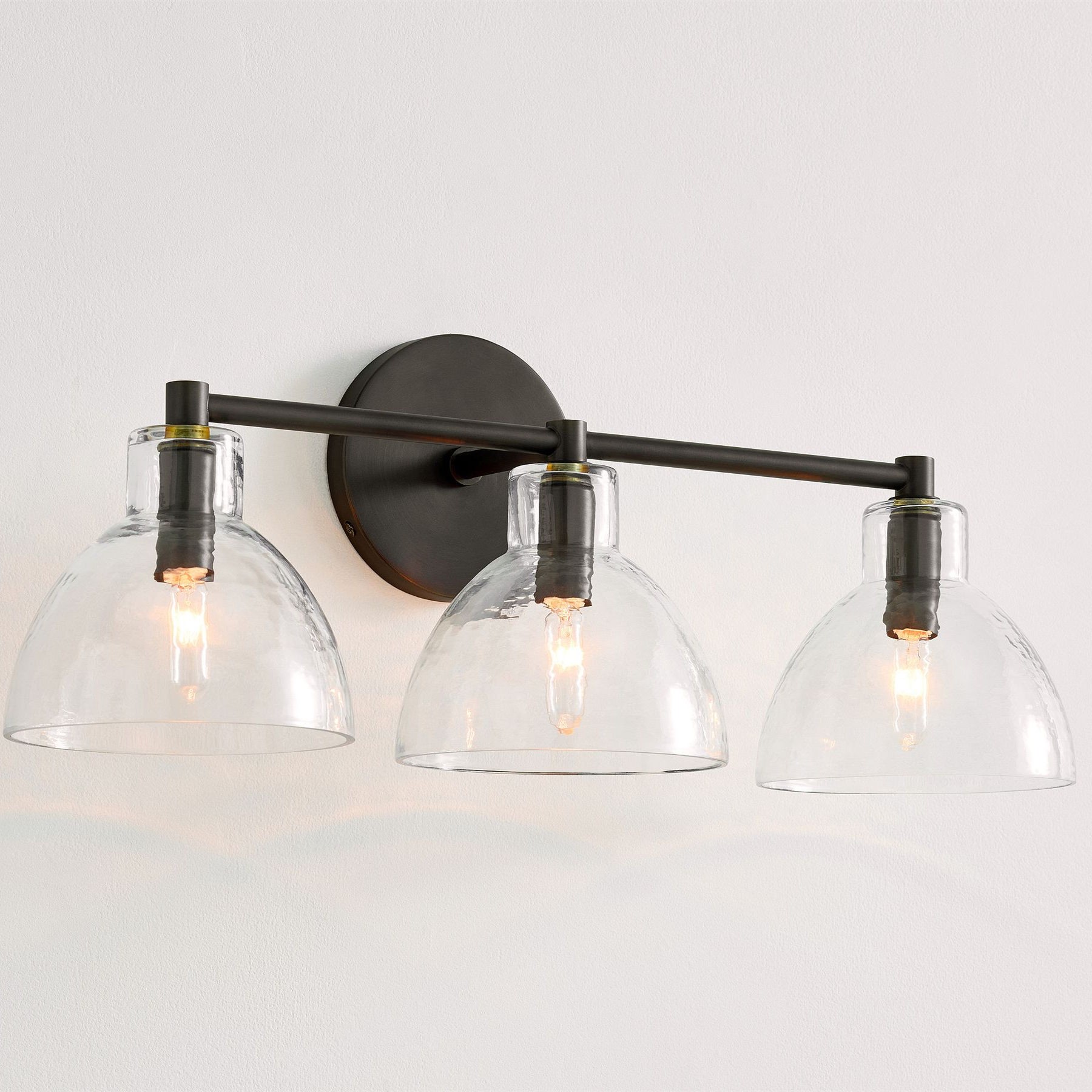 Glavira Recycled Glass Double Sconce - Indoor Brass Wall Lighting T049