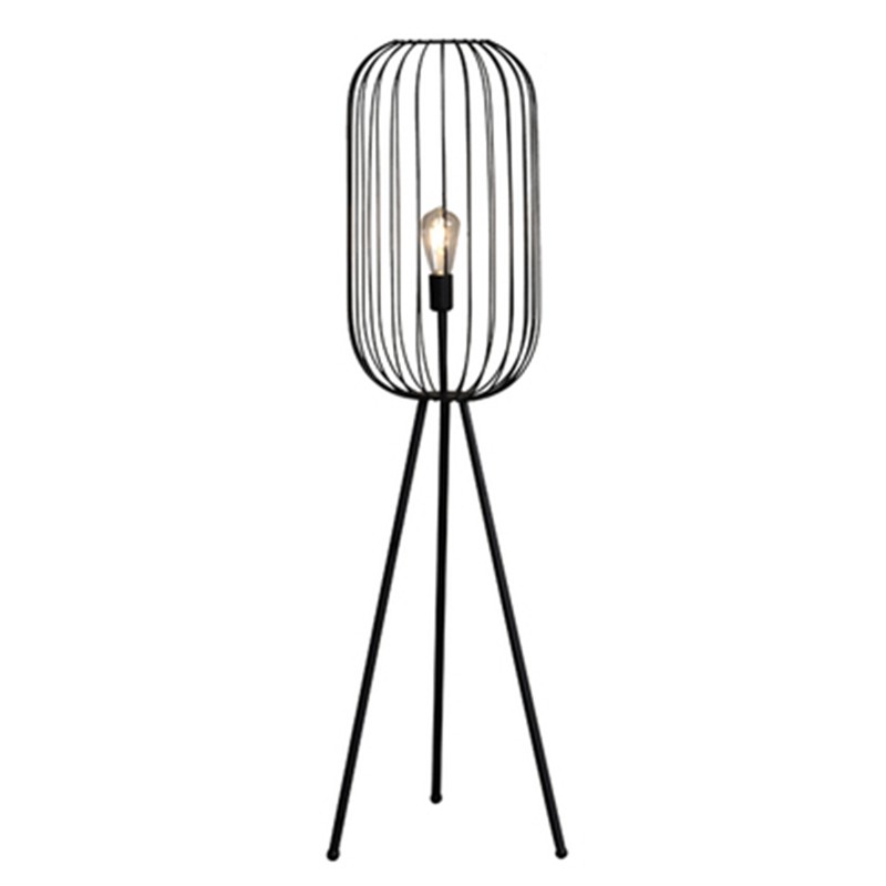 Gesamtansicht der Stehlampe „Streifenkäfig“