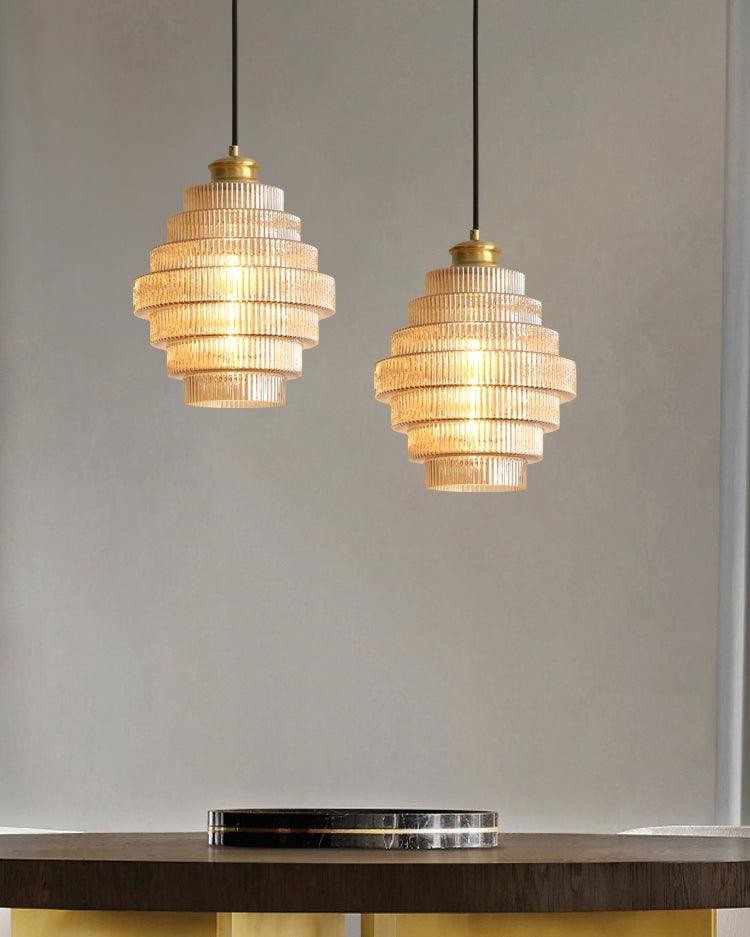 Modern Creative Pleated Design Glass Pendant Lamp M147