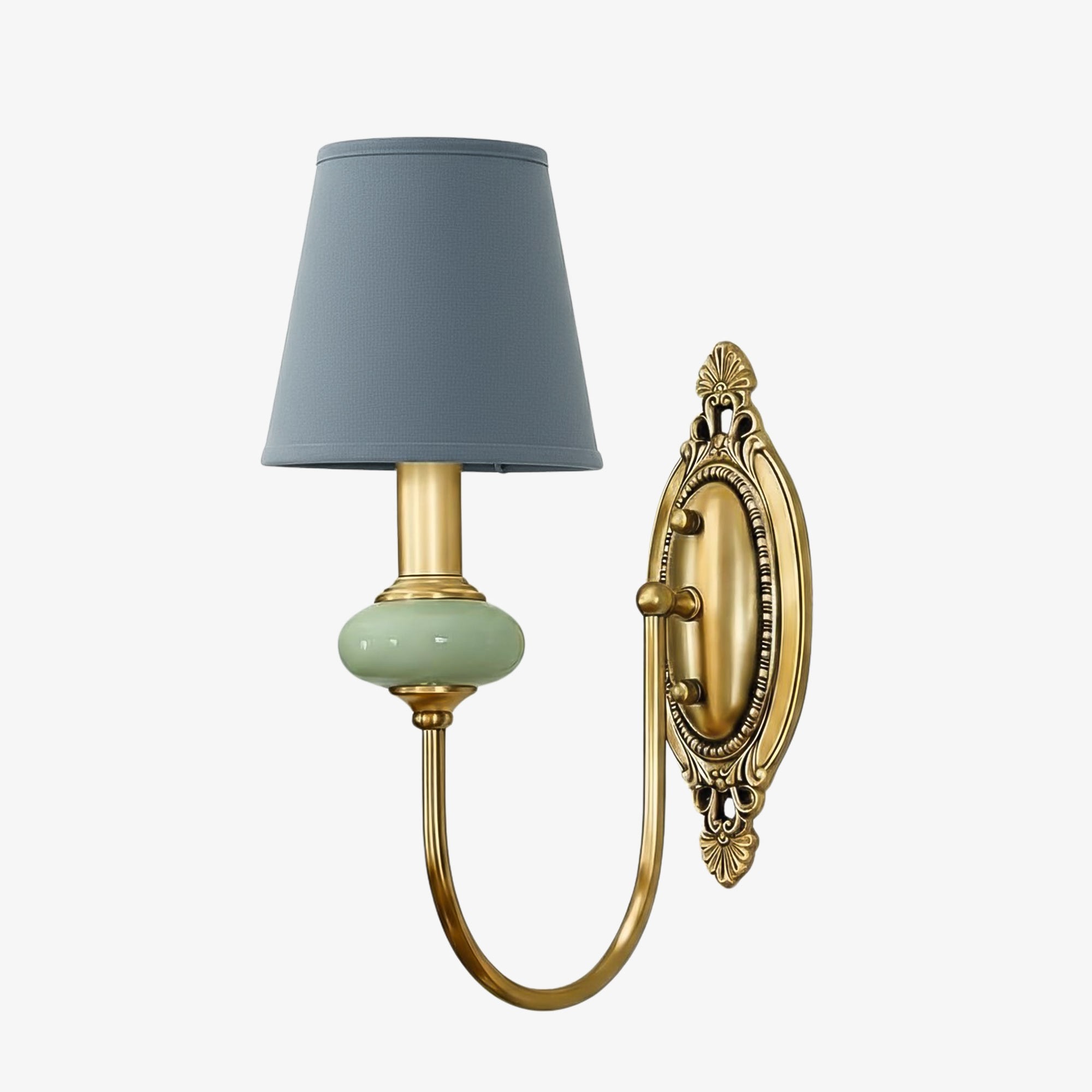 Elaris Elegant Fabric Copper Wall Sconce – Luxury European Style T447