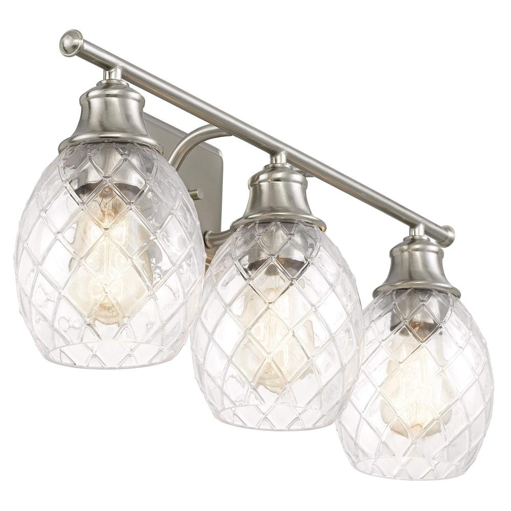 Modern Farmhouse Brushed Nickel Glass Wall Light S116