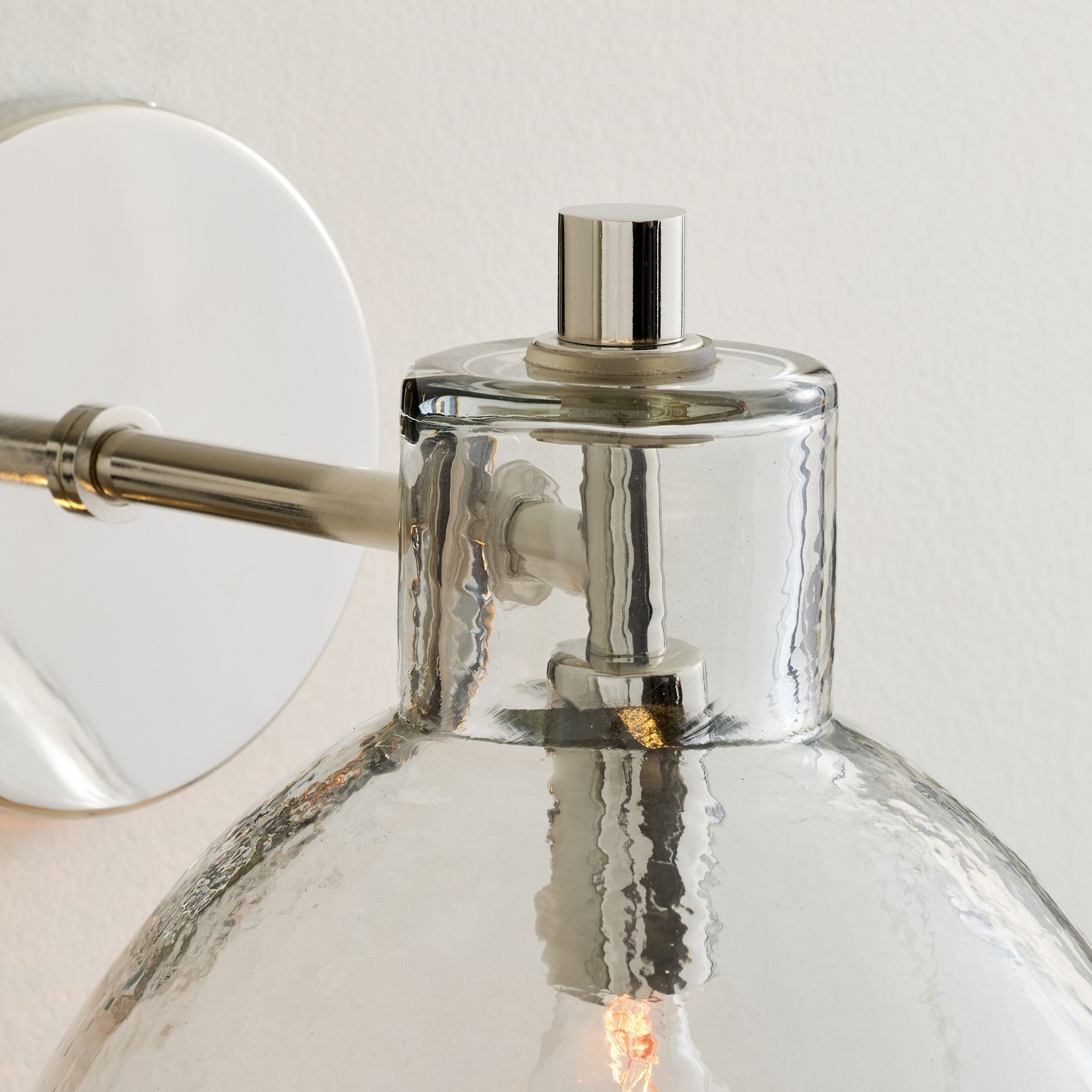 Glavira Recycled Glass Double Sconce - Indoor Brass Wall Lighting T049