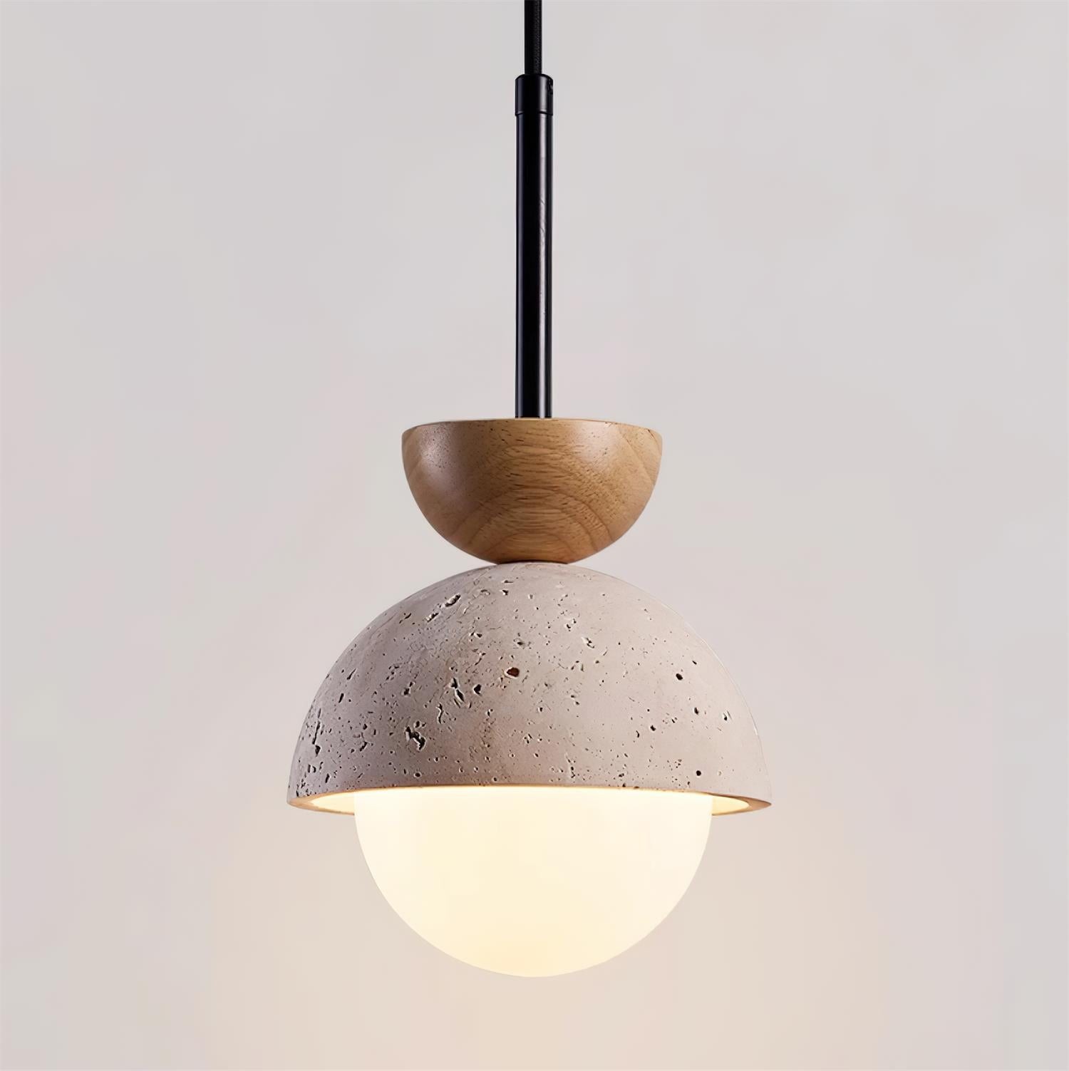 Natural Stone Spherical Pendant Light M261