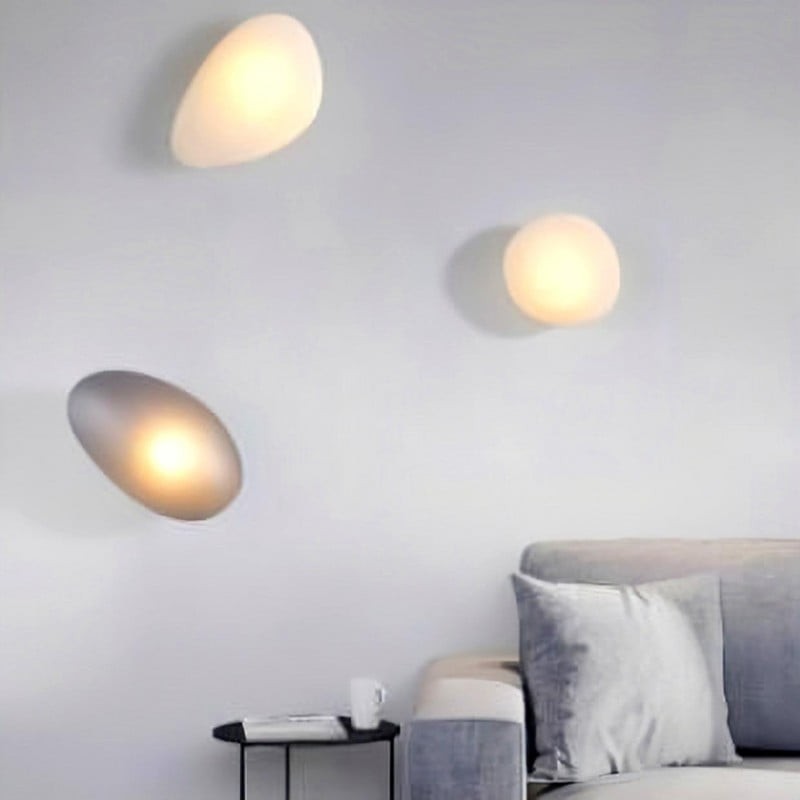 Pebble Glass Wall Lamp for Bedroom
