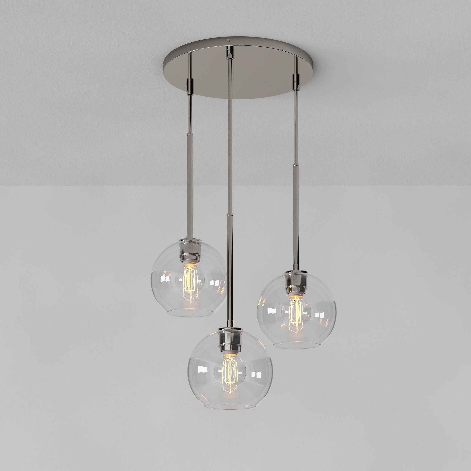 Selvion Minimalist Crystal Chandelier - Handcrafted Glass Sculptural Lighting Fixture T150